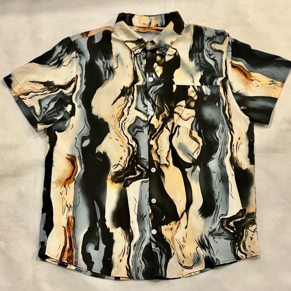 SHEIN Men's Marble Print Set - Picture 2 of 7